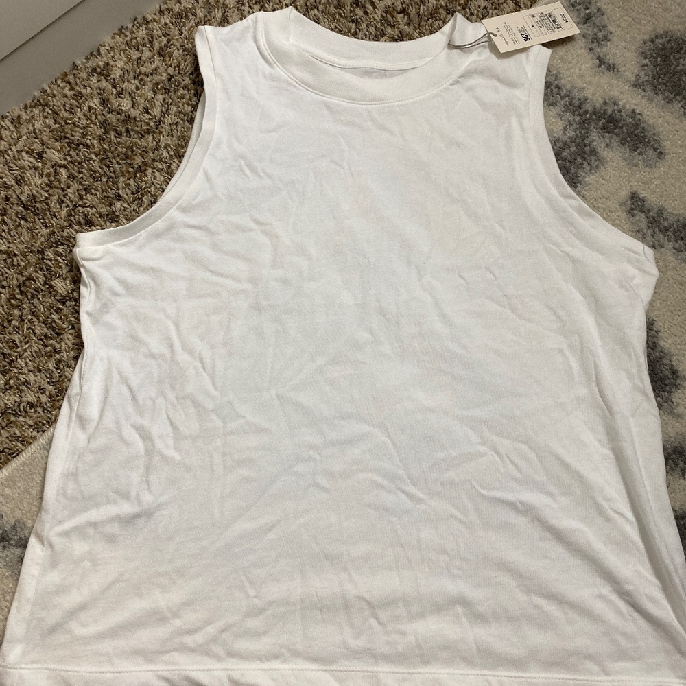 white tank top